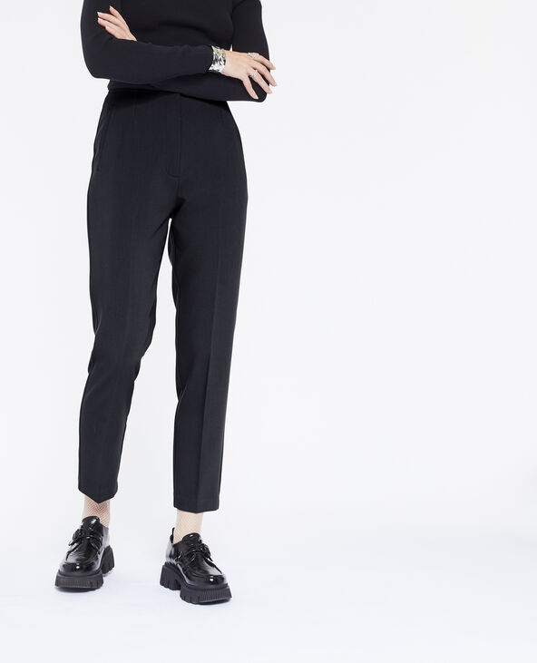 Pantalon cigarette taille haute gris foncé - Pimkie