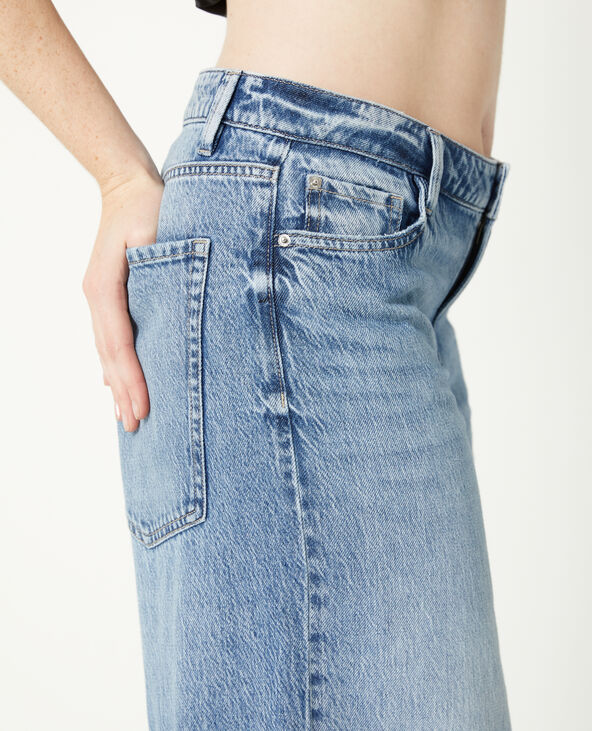 Jean baggy destroy taille regular bleu foncé - Pimkie