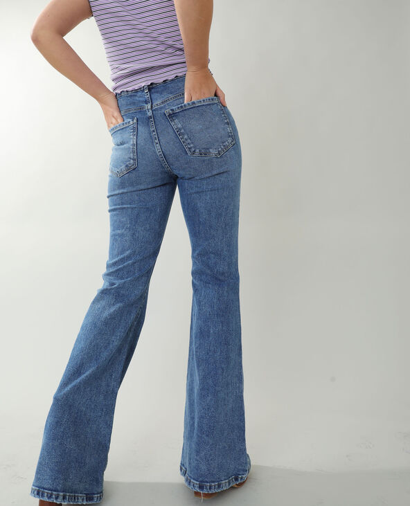 Jean flare high waist bleu - Pimkie