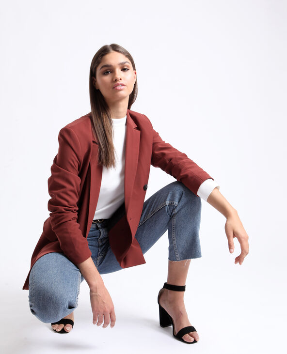 Blazer boutonné bordeaux - Pimkie