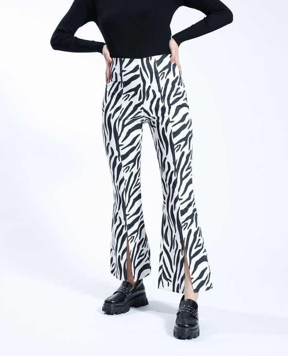 Pantalon bootcut zèbre noir - Pimkie