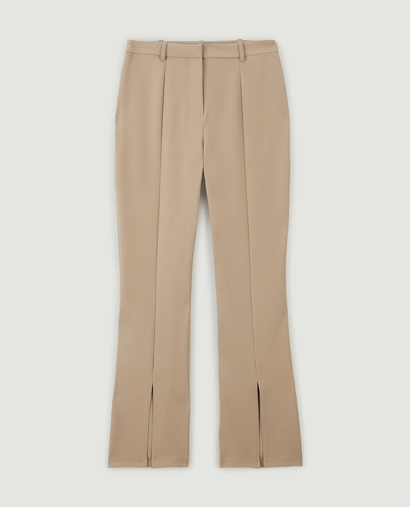 Pantalon droit avec fentes camel - Pimkie