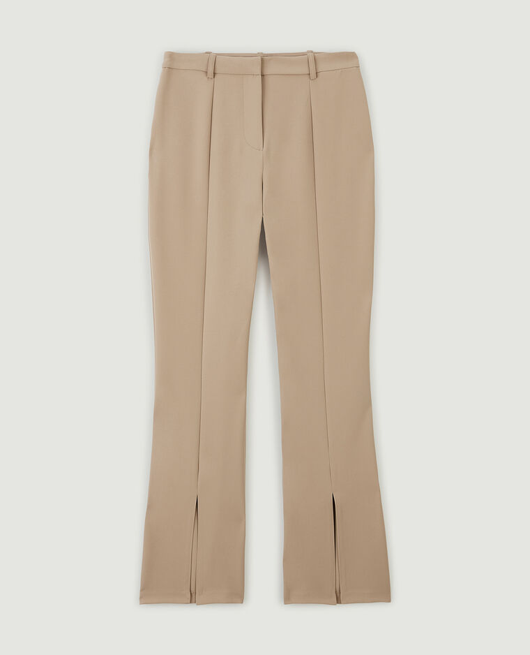 Pantalon droit avec fentes camel - Pimkie