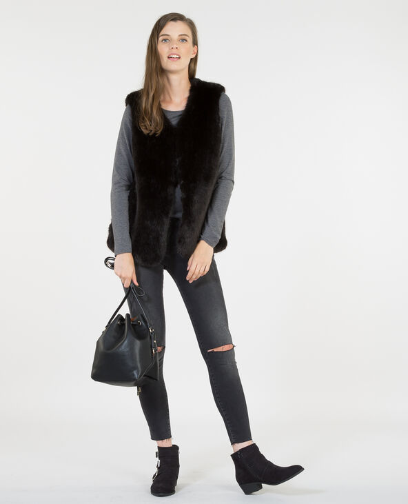 Gilet fausse fourrure
