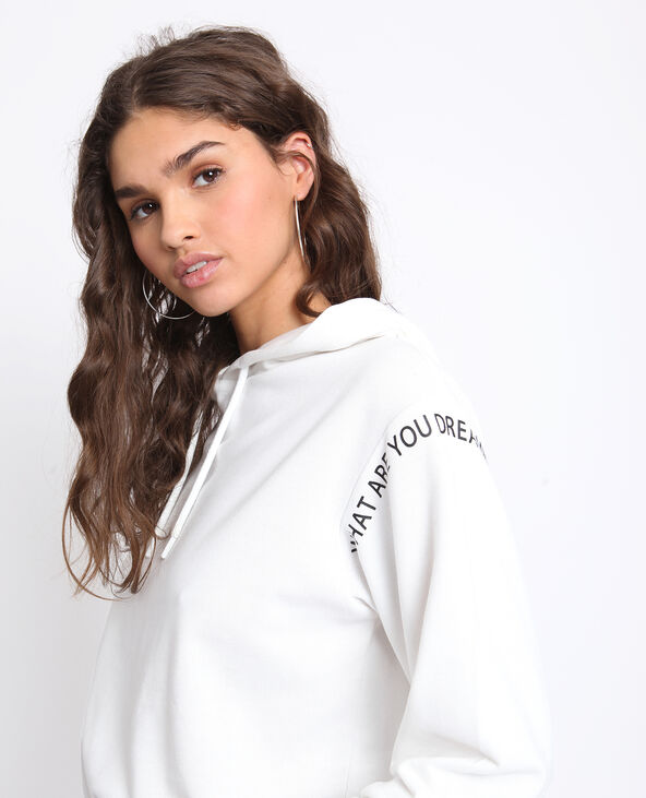 Sweat à capuche blanc - Pimkie