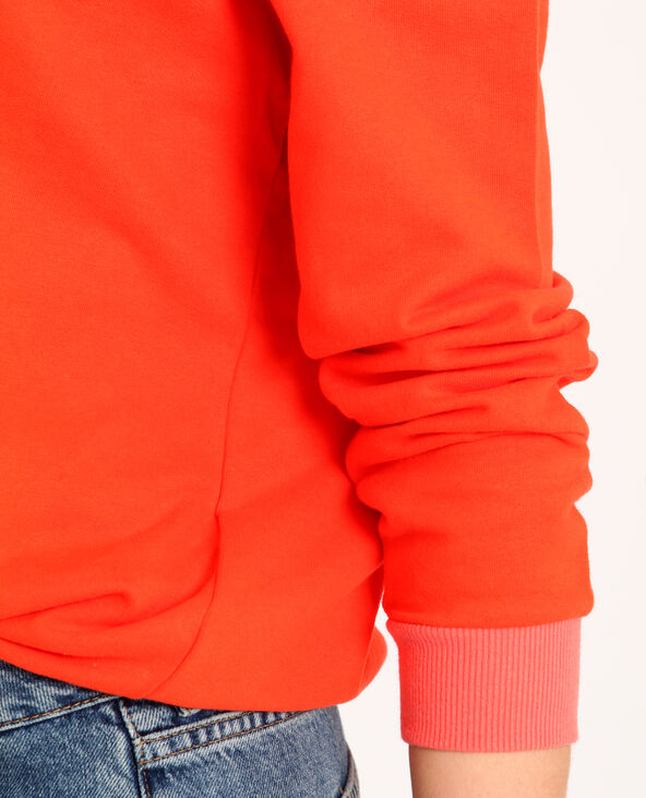 Sweat à message orange - Pimkie