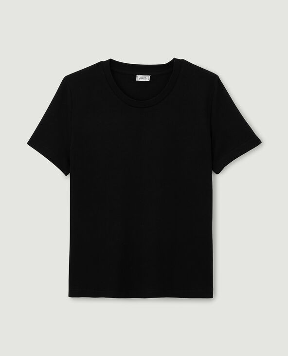 T-shirt basique col rond noir - Pimkie