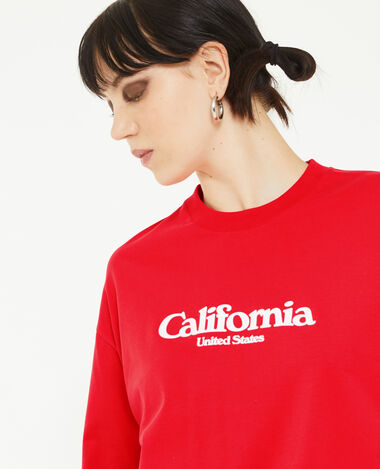 T-shirt oversize imprimé rouge - Pimkie