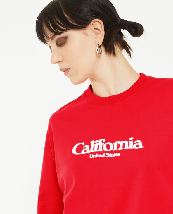 T-shirt oversize imprimé rouge - Pimkie