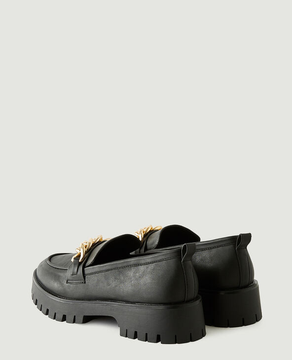 Mocassins en simili cuir noir - Pimkie