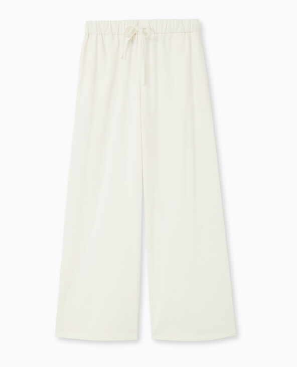 Pantalon city large et droit blanc - Pimkie