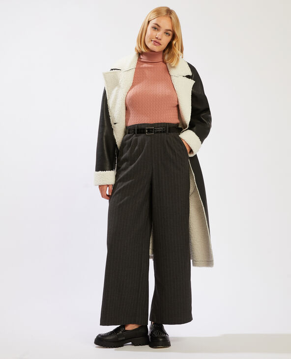 Pull col roulé torsadé vieux rose - Pimkie