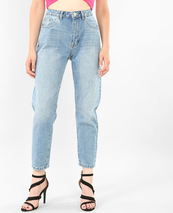 Jean mum taille haute bleu foncé - Pimkie