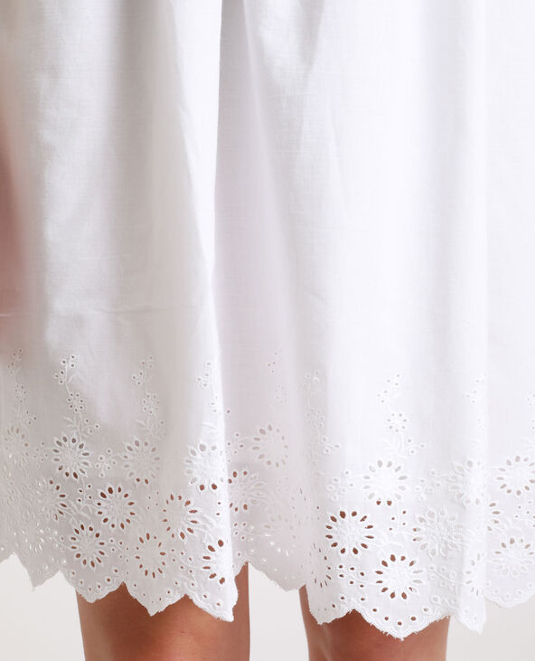 Robe à broderie anglaise blanc - Pimkie
