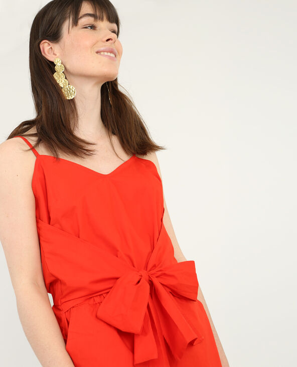 Combi short avec noeud rouge - Pimkie