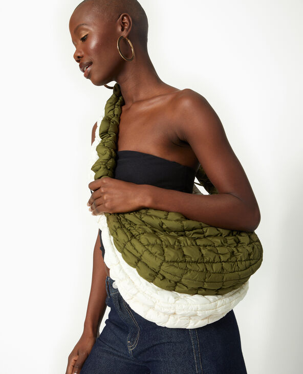 Sac besace en tissu matelassé écru - Pimkie