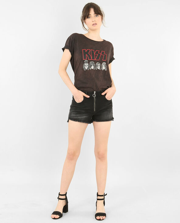 T-shirt Kiss gris foncé - Pimkie