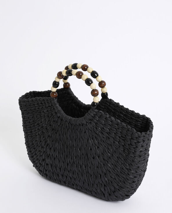 Panier en rafia noir - Pimkie