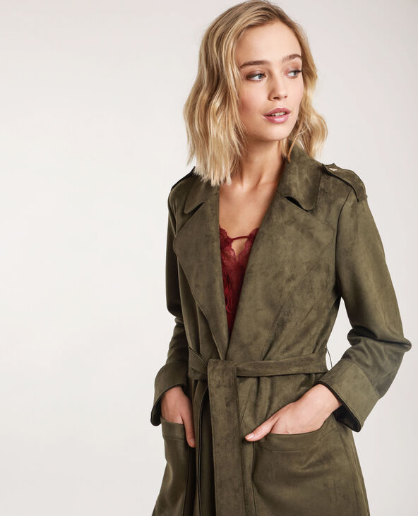 Trench en suedine femme sales