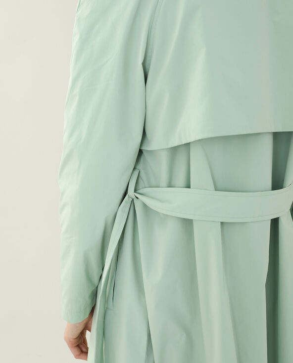 Trench long vert de gris - Pimkie