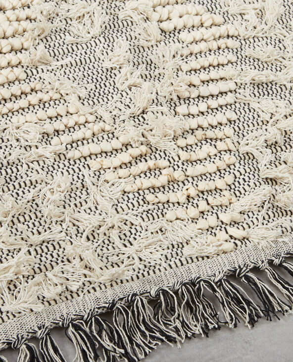 Tapis à franges blanc - Pimkie