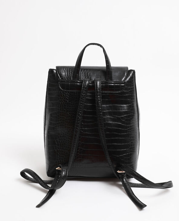 Sac à dos croco noir - Pimkie