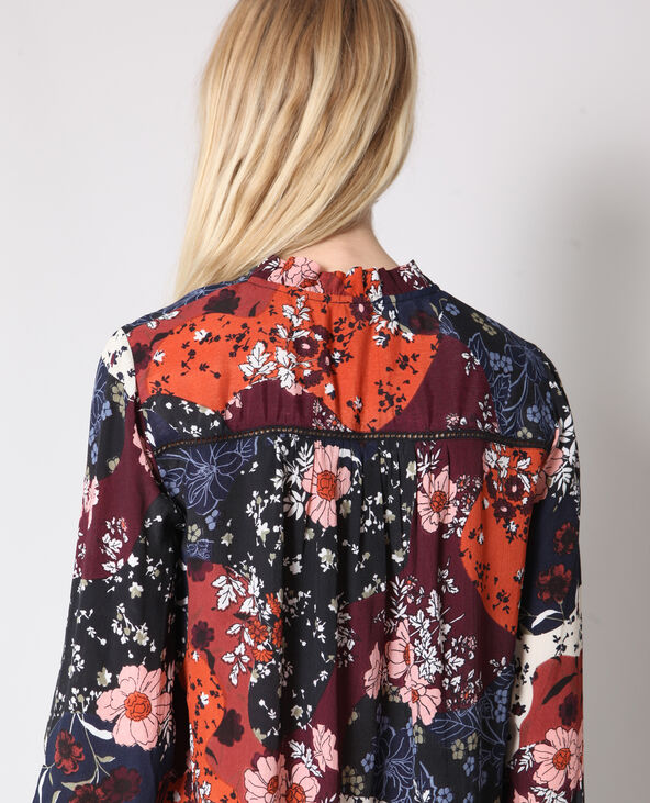 Blouse à fleurs marron - Pimkie