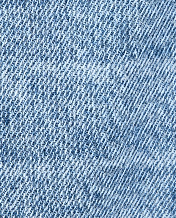Jupe longue en jean avec poches cuisse bleu - Pimkie