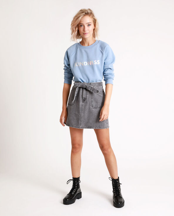 Sweat à message bleu - Pimkie