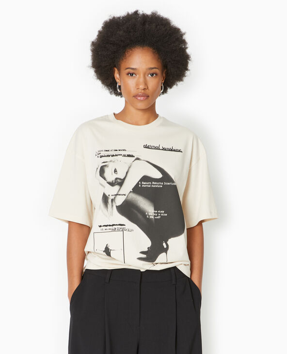 T-shirt oversize avec print ARIANA GRANDE écru - Pimkie