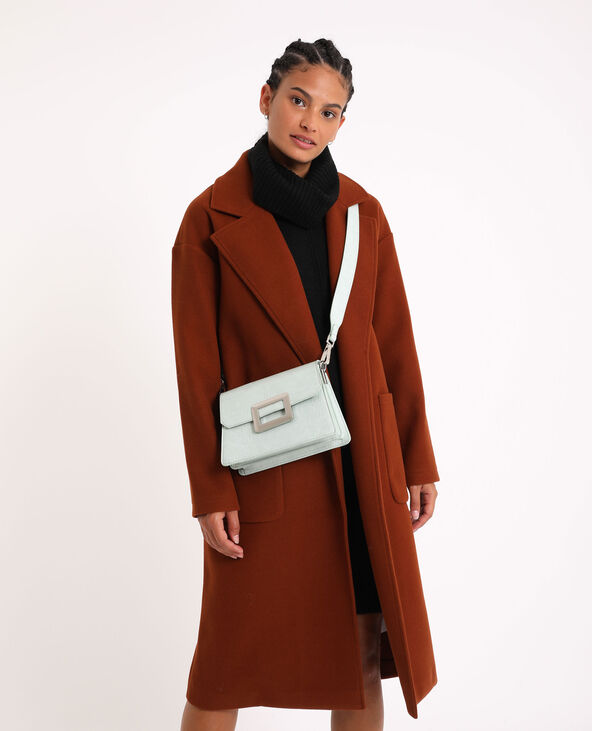 Manteau long à ceinture marron - Pimkie