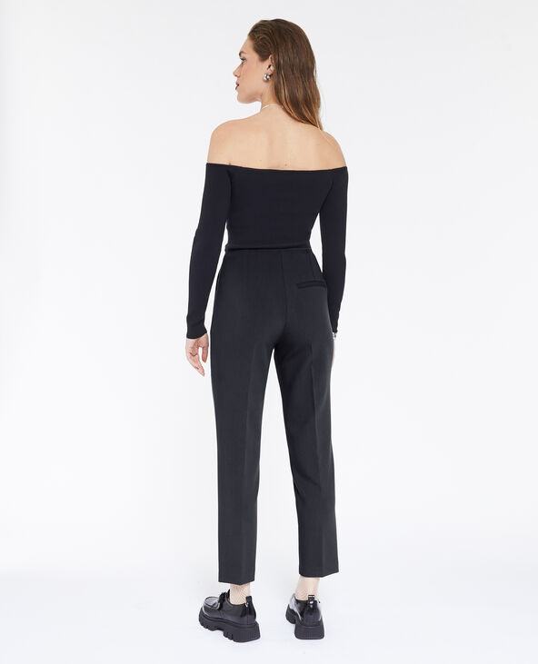 Pantalon cigarette taille haute gris foncé - Pimkie