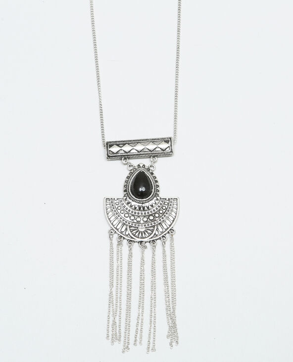 Collier sautoir ethnique argenté - Pimkie