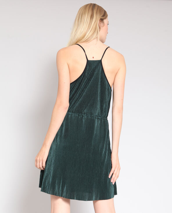 Robe plissée vert foncé - Pimkie