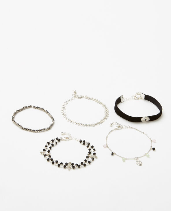 Lot de 5 bracelets argenté - Pimkie