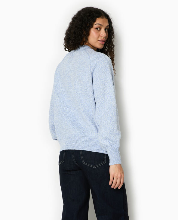 Pull oversize en maille moulinée bleu - Pimkie
