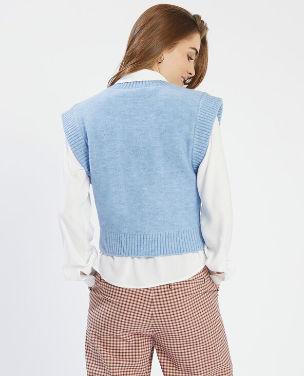 Pull sans manches bleu - Pimkie