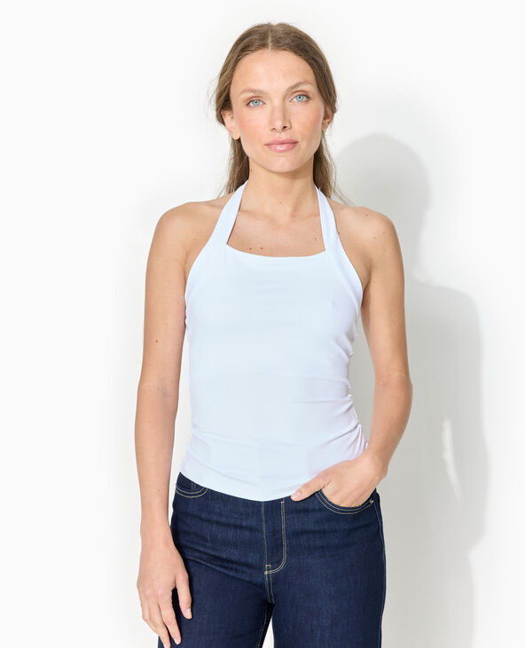 Dos-nu en maille extensible blanc - Pimkie