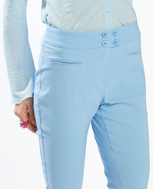 Pantalon taille basse et bas évasés bleu - Pimkie