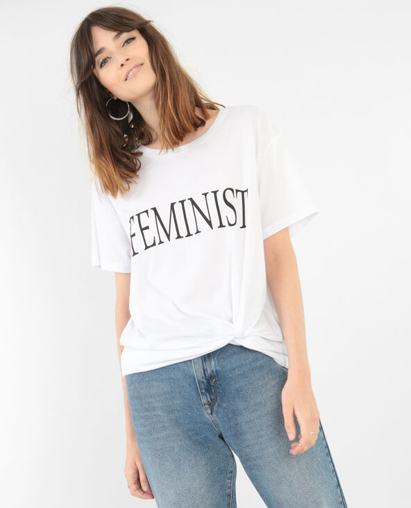 T-shirt "Feminist" collection limitée blanc - Pimkie