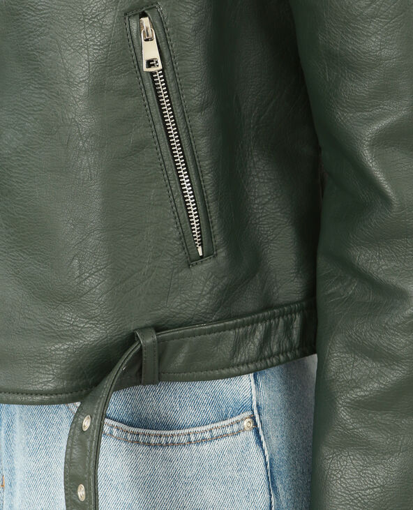 Veste biker vert foncé - Pimkie