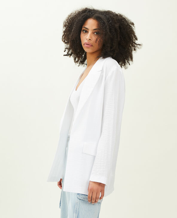 Veste blazer effet lin blanc - Pimkie
