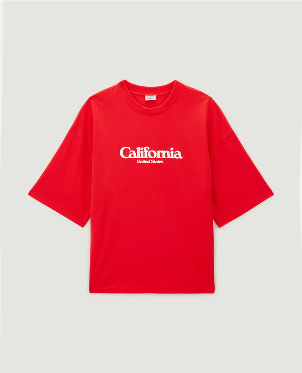 T-shirt oversize imprimé rouge - Pimkie