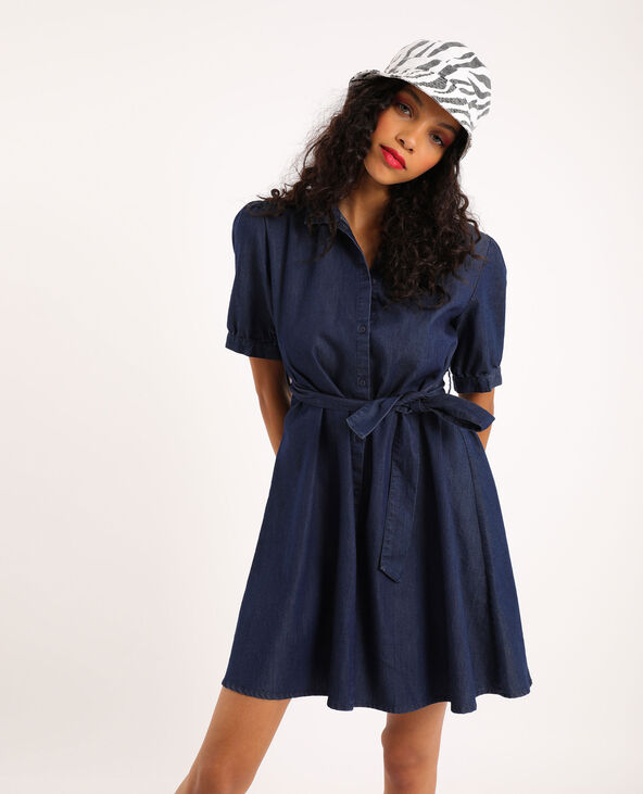 Robe chemisier en jean bleu marine - Pimkie