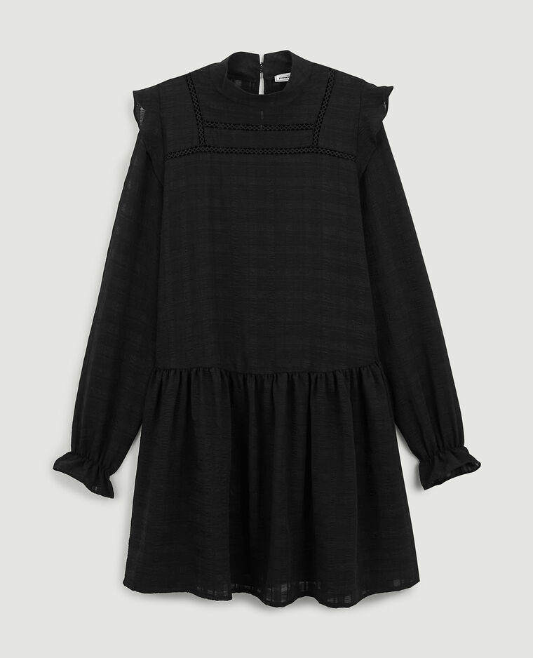 Robe housse détails brodés noir - Pimkie