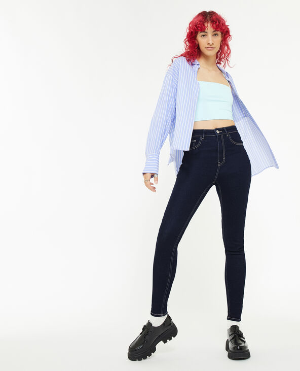 Jean skinny taille haute bleu - Pimkie