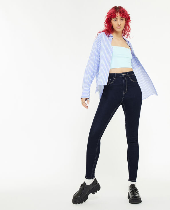 Jean skinny taille haute bleu - Pimkie