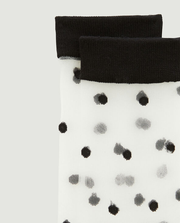 Chaussettes transparentes à pois blanc - Pimkie