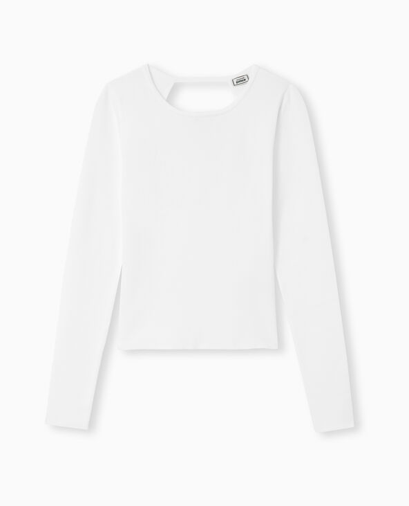 Pull fin avec dos-nu blanc - Pimkie