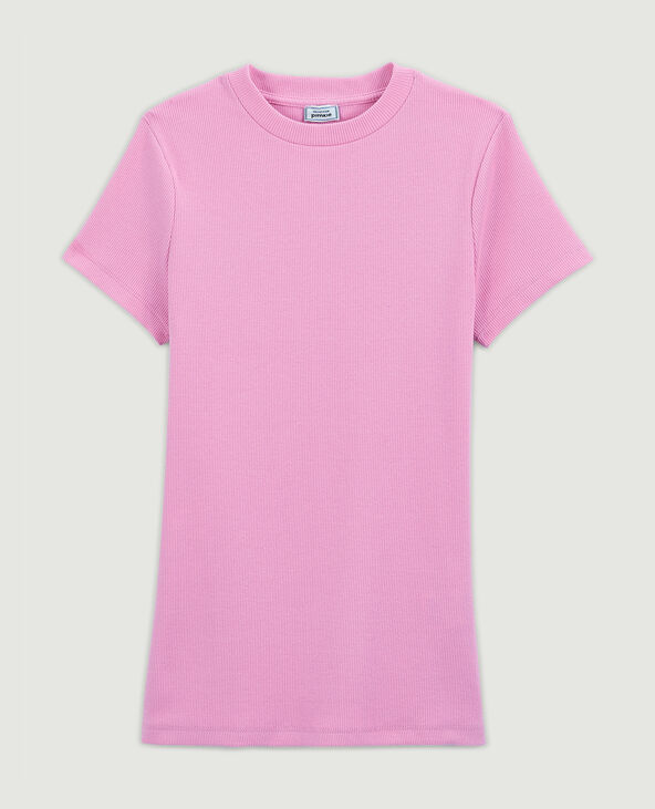 Top maille côtelée rose - Pimkie